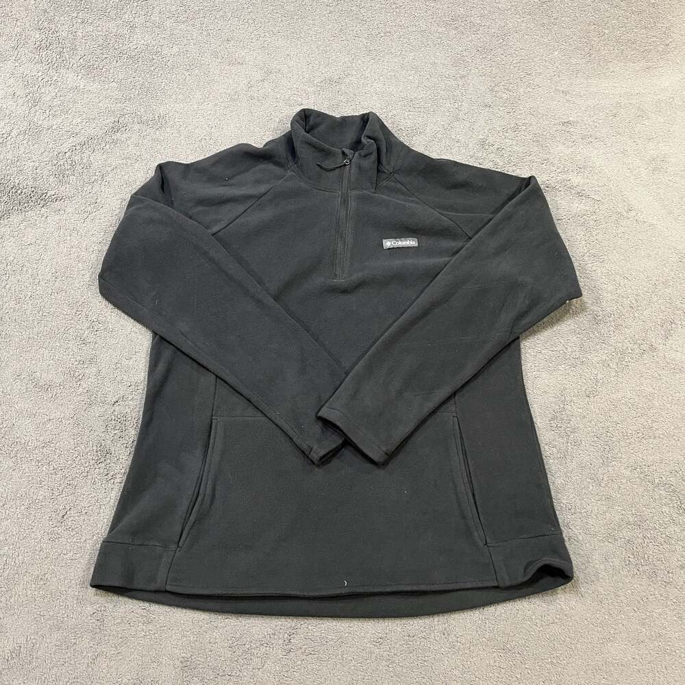 Columbia Black Glacial IV Half-Zip Fleece Pullover Sweater Women's Size XL